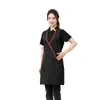 Delantal Estilo Coreano con Logo de Fábrica Impreso, Adecuado para Salones de Belleza, Salones de Uñas, Supermercados, Tiendas de Té de Leche, Fruterías y Uniformes de Trabajo de Hotel