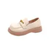 Mocasines para niñas, nuevos modelos de primavera y otoño, suela blanda, antideslizantes, zapatos pequeños de cuero estilo británico, zapatos sencillos para niños, zapatos negros versátiles para el rendimiento