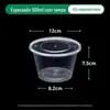 Caixa de almoço descartável de plástico caixa de almoço de arroz para levar caixa de embalagem transparente tigela de sopa com tampa caixa de almoço espessa atacado