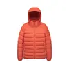 Chaqueta de plumón de ganso con capucha de lujo ligero para hombre, abrigo cálido de invierno grueso para exteriores, plegable, chaqueta de plumón unisex
