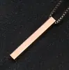 Colgante Largo de Acero Inoxidable, Diseño de Nicho, Collar de Barra Vertical Geométrica, Unisex, Sensación de Alta Gama, Accesorio que No se Desvanece