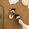 Zapatos Mary Jane de Estilo Coreano con Doble Hebilla Suave 2026 para Mujer con Punta Redonda, Suela Suave, Felpa Adentro, Cálidos, Corte Bajo, Zapatos de Piel con Piel