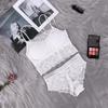 Comércio exterior cross-border beleza costas renda underwear set sem anel de aço senhoras sexy sutiã wipe embrulhado peito cuecas underwear vendas diretas