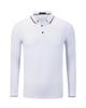 Camisa Polo de Algodão Pérola Bordada Cor Sólida Outono Masculina e Feminina Camisa Cultural para Reunião Anual Impressão de Logo Personalizada Manga Longa com Gola