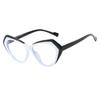 Gafas de Lluvia Estilo Nuevo Transfronterizo Europeo y Americano Bloques de Color Irregulares Ojo de Gato Antiluz Azul Lentes Lisos Marco Natural para Miopía