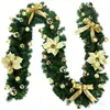 Guirnalda de Navidad transfronteriza 180cm/270cm ornamento de árbol de vid decoraciones de Navidad rojas y doradas decoración colgante de puerta