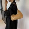 Bolso Nicho de Cuero Patentado Estilo Coreano Bolso Baguette Media Luna para Mujer Bolso de Hombro para Mujer Bolso de Mano para Mujer Textura Moda Bolso Sobaco
