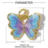 Europeu e Americano gota de óleo borboleta amor cobre zircônia pulseira diy pingente feminino cauda de sereia pingente de colar acessórios de joias