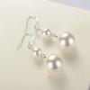 Aretes de Perlas con Cuentas para Mujer Aretes Simples de Gancho para Oreja S925 Aretes Delgados para la Cara Aretes Aretes Cortos Elegantes Aretes Vintage