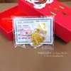 Adesivos de Celular Dourados Personalizados, Folhas Adesivas de Ouro Puro Atraindo Fortuna, 2mg, Presentes de Riqueza Instantânea, Personalização de Logo