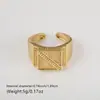 Distrito Lu Joias Geométricas Europeias e Americanas Novo Anel Moda Fashion Simples Aberto para Casal Masculino e Feminino Retrô