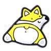Perro Shiba Inu de dibujos animados lindo zapatillas decorativas flor de dibujos animados zuecos accesorios DIY hebilla plástico blando PVC hebilla de zapato epoxi