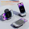 Soporte de Teléfono Vertical Plegable Inalámbrico Multifuncional Creativo con Doble Bobina, Carga Rápida de 15W y Diseño Plegable