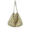 Estilo Ins Corea del Sur Estilo Fresco Bolso de Lona Floral de Moda Versátil Bolso Cruzado Tote Gran Capacidad Bolso de Tela para Libros de Estudiante