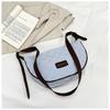 Bolsa de ombro texturizada para mulheres primavera e verão 2023 nova bolsa quadrada pequena simples texturizada bolsa de ombro casual crossbody