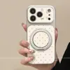 Aplicable a Funda para Teléfono Apple 18promax16iPhone17 con Soporte Nuevo Creativo Anticaídas Puntos Conejo