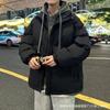 Chaqueta con capucha de dos piezas falsa de alta calidad para hombre, nueva chaqueta de invierno 2024, holgada y cálida, acolchada de algodón, chaqueta acolchada de algodón para pareja