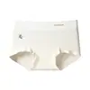 Ropa Interior de Algodón de Color Natural, Algodón Puro, Cubre Cadera, Sin Costuras, Talla Grande Boxer Briefs, Antibacteriano 10A, Entrepierna Extendida, Ropa Interior Femenina 100% Algodón