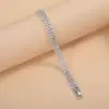 Moda Europeia e Americana Exquisite Elegante Pulseira Joia Cobre Banhado a Ouro Dupla Fileira Diamante Pulseira Feminina Presente para Namorada ou Melhor Amiga