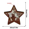 MZ1227-1248 Transfronteiriço; Enfeites de Natal em madeira com luz LED para decoração de mesa festiva