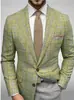 2026 Nuevo Blazer de Traje a Cuadros de un Solo Botón y Dos Botones para Comercio Electrónico Transfronterizo para Hombre, Casual, Corte Slim, Parte Superior de Traje para Hombre