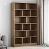 Estantería de Piso Estante de Almacenamiento Simple Color Madera Maciza Librería Armario de Almacenamiento Armario de Almacenamiento Integrado tipo Inclinado a la Pared Uso de Oficina en Casa