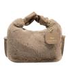 Nova bolsa mensageira de pelúcia bolsa de mão textura moda bolsa feminina outono e inverno bolsa de lã versátil nicho bolsa de mão com corrente