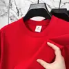 Camiseta de algodón puro de manga corta para verano para hombre, transpirable y de corte holgado, camiseta de cuello redondo para jóvenes y adultos de mediana edad, top versátil y moderno de color liso