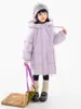 Chaqueta de plumas de longitud media personalizada para niños del fabricante original, Abrigo cálido de invierno para niñas con 90% de plumón de pato, Personalización transfronteriza