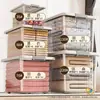 Caja de Almacenamiento Transparente Caja de Almacenamiento de Plástico para el Hogar Gran Capacidad Armario Ropa Juguetes Ropa de Cama Almacenamiento Organización de Ropa