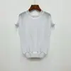 Fornecimento Direto da Fábrica 2026 Blusa Modeladora para Mulheres Manga Curta Cor Sólida Gola Redonda Casual Versátil para o Trabalho Camiseta Miyake