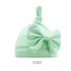 2023 comércio exterior chapéu infantil fetal chapéu de bebê com laço cor sólida cauda chapéu pullover para recém-nascido 0-1