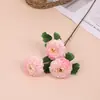 Flores de Peonía Koi Artificiales para Decoración de Sala de Estar Interior, Arreglo Floral, Decoración de Mesa, Flores de Seda y Materiales Florales