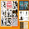 Pegatinas de Pared Personalizadas de Halloween, Pegatinas Transfronterizas Pequeñas de Huella de Mano Sangrienta, Decoración de Fondo para Fiesta de Halloween, Pegatinas Estáticas