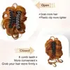 Coque de Cabelo Preguiçoso Estilo Europeu e Americano com Franja Longa Natural Fofa, Peruca de Rabo de Cavalo Fashion