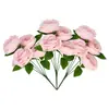Flores Artificiales de Peonía, Flores Falsas, Decoración para Mueble de TV de Sala de Estar, Adornos Florales Secos, Decoraciones para Mesa de Comedor, Ramos Biónicos, Arreglos Florales en Jarrón