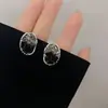 Brincos personalizados de novo estilo da Coreia do Sul, brincos de cristal com combinação de cores de temperamento de alta qualidade, brincos cool para mulheres, brincos estilo Hong Kong
