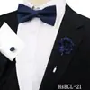Conjunto de Gravata Borboleta, Abotoaduras e Broche Masculino de Três Peças para Terno de Casamento do Noivo Decoração de Camisa Gravata Borboleta Paisley