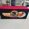 Capa de mesa retangular elástica de 1,80m, toalha de mesa de jantar com cobertura total para casamentos ao ar livre, banquetes, eventos, coquetéis, personalizável