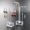 Soporte Sencillo para Pendientes Stud Pendientes Colgantes Exhibidor Accesorios para Joyería Acrílico Adornos Plateados Cerámica de Jade Almacenamiento de Pendientes