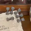 Presilha de Cabelo Pequena com Laço de Strass para Mulheres, Presilha Bico de Pato com Toque de Luxo, Presilha para Franja Lateral para Testa, Acessório de Cabelo