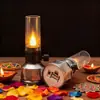 Lâmpada a Querosene Retrô Velas Digitais de Plástico Lâmpada de Vento Lâmpada de Atmosfera LED Luz Noturna Enfeites Decorativos
