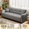 Sofá cama estilo pan negro, plegable de doble uso, tejido tecnológico, sofá cama multifuncional de línea recta para salas de estar pequeñas