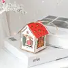 Pingente Criativo de Cabana de Madeira Nórdica Decorações de Natal Casa de Neve Brilhante Enfeites para Pendurar na Árvore de Natal