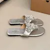 Chanclas Planas de Playa para Mujer con Pedrería para Uso en Exteriores, Nuevo Estilo Verano 2026