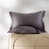 Funda de almohada de algodón puro de alta densidad, 100 hilos, con bordes anchos, funda de almohada de satén de algodón de fibra larga de lujo ligero, funda de almohada 100% algodón, pieza individual