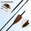 Venta Caliente Transfronteriza Acc Etiqueta Azul Pluma Verdadera de Pescado Spin Feather 3 pulgadas Diámetro Interior 6.2 Flechas de Carbono Puro Flechas de Caza Americana Tradicional de Precisión