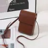 Bolso Transversal Vertical para Teléfono Móvil Transfronterizo Simple Moda Estuche de Presión Bolso Nicho Color Sólido Billetera para Monedas Bolso Transversal Retro Texturizado