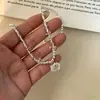 Colar com Pingente de Gatinho Estilo Doce para Mulheres, Novo Colar de Temperamento Gentil de Nicho, Corrente de Clavícula Fofa Estilo Ins