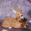 Adornos de Reno Navideño, Accesorios para Fotos, Decoraciones Navideñas, Decoración de Ambiente para Mesa y Ventana, Pequeños Renos Realistas